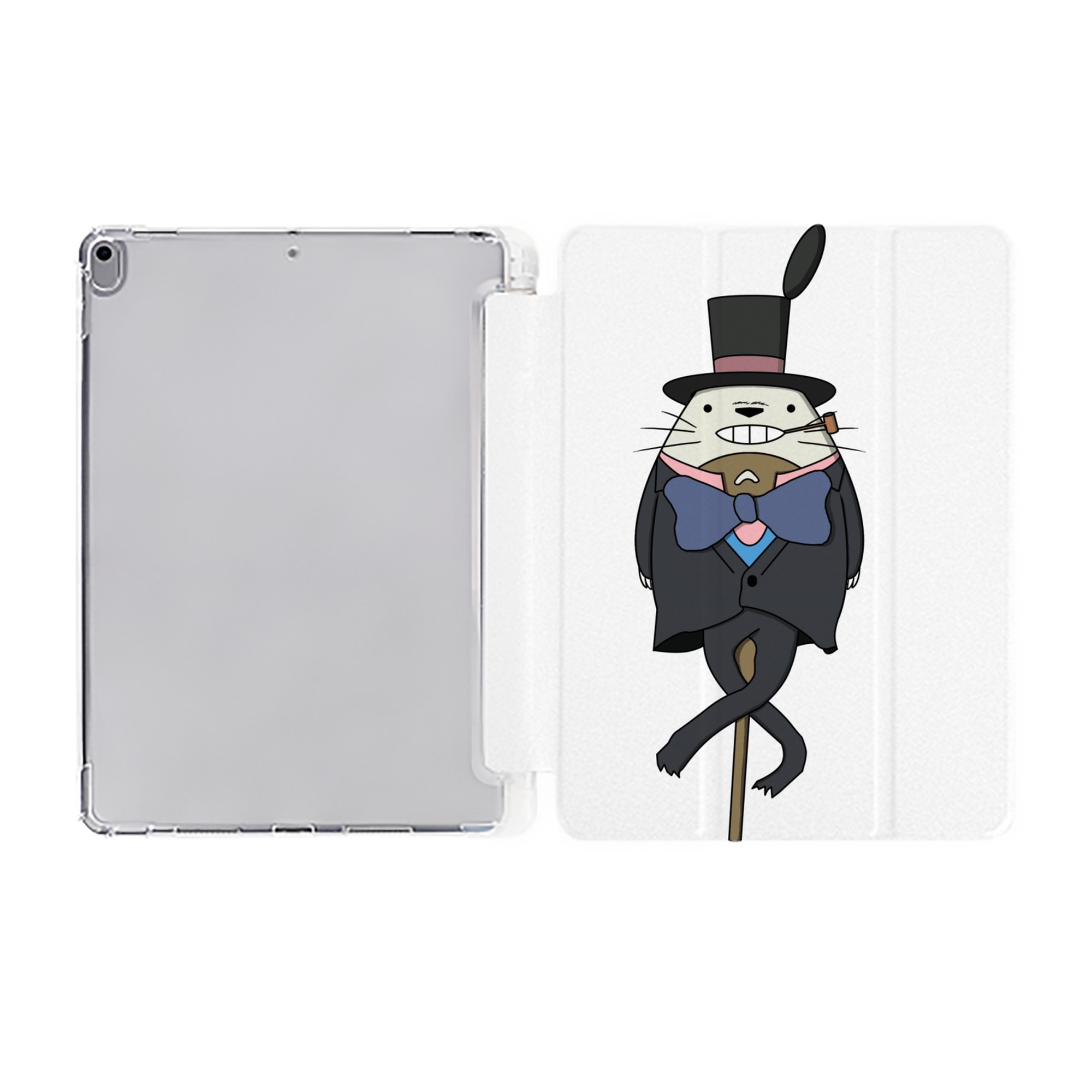 （画像用） となりのトトロ 草壁メイ 草壁サツキ My Neighbor Totoro Satsuki Kusakabe Mei Kusakabe IPad ケース ペン収納付き 三つ折りスタンド PUレザー×シリコン 対応機種9.5/10.5/10.9インチ
